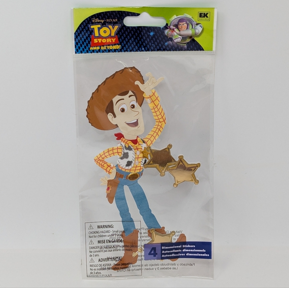 Disney Pixar Toy Story Dimensional Stickers Woody Scrapbook Junk Journal